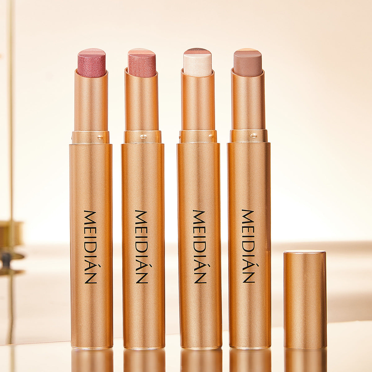 Three Color Eyeshadow Stick Shimmer Metallic Finish